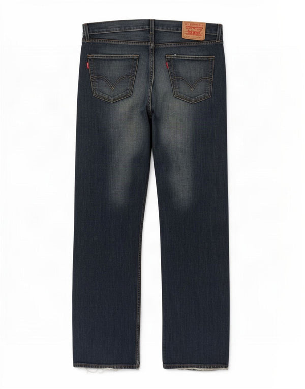 Calça jeans feminina Levi's 508 Straight W34 L34 azul algodão