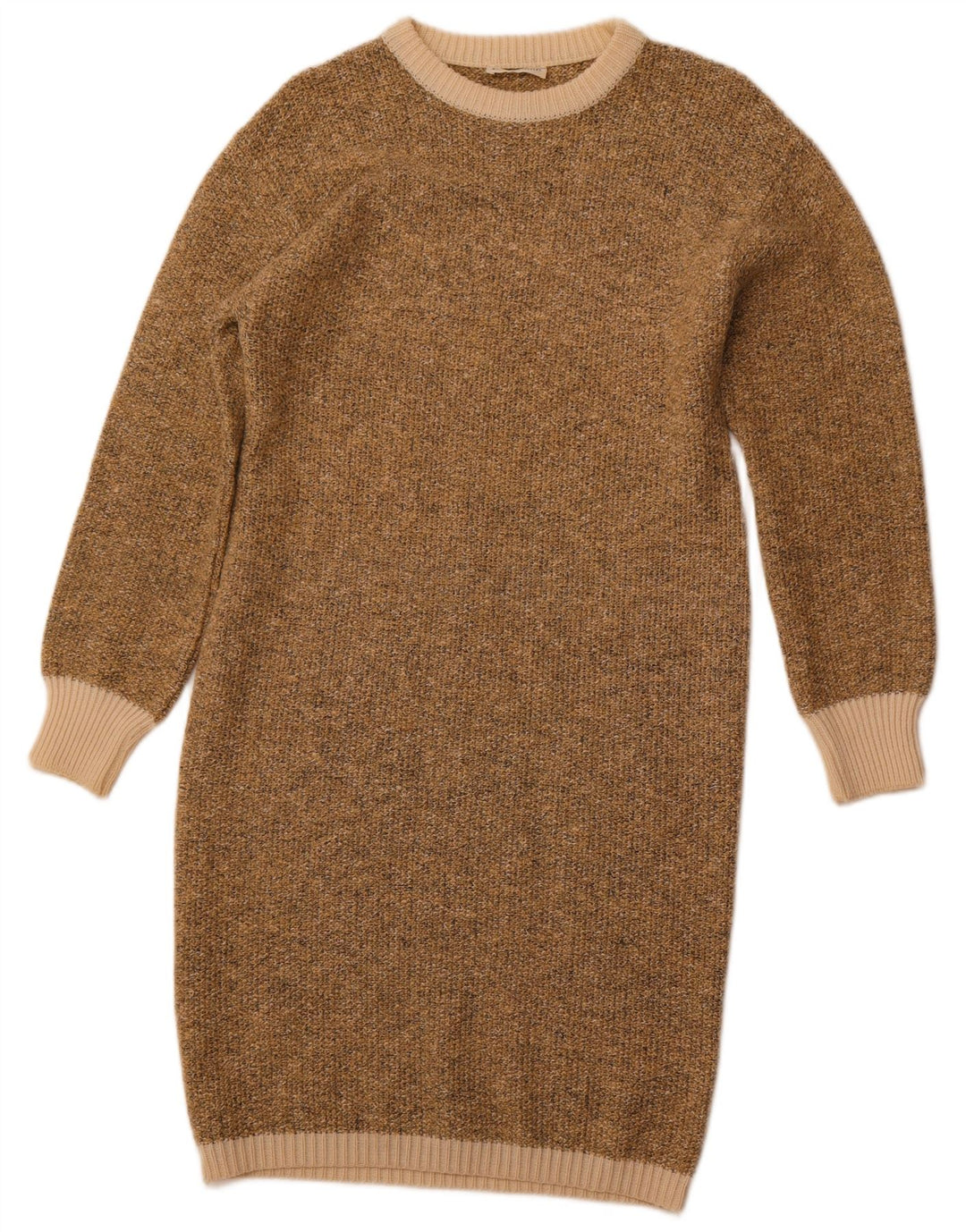 Vestido jumper feminino de manga comprida ELLE ERRE IT 42 lã marrom médio