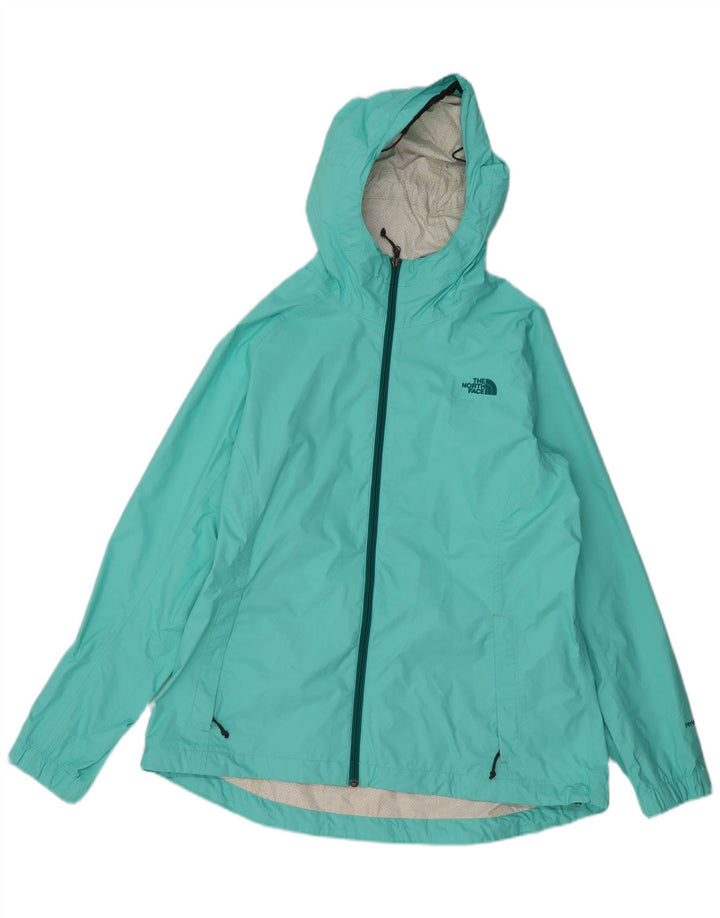 Jaqueta de chuva feminina com capuz THE NORTH FACE Hyvent UK 18 XL turquesa nylon