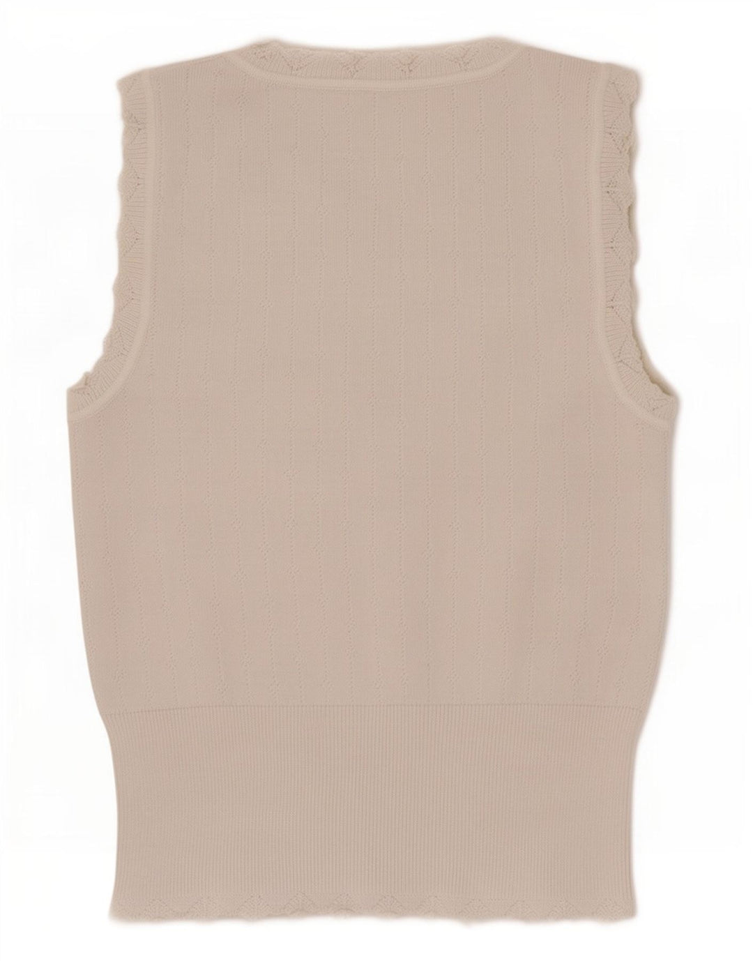 Colete feminino Zara UK 12 viscose branca média