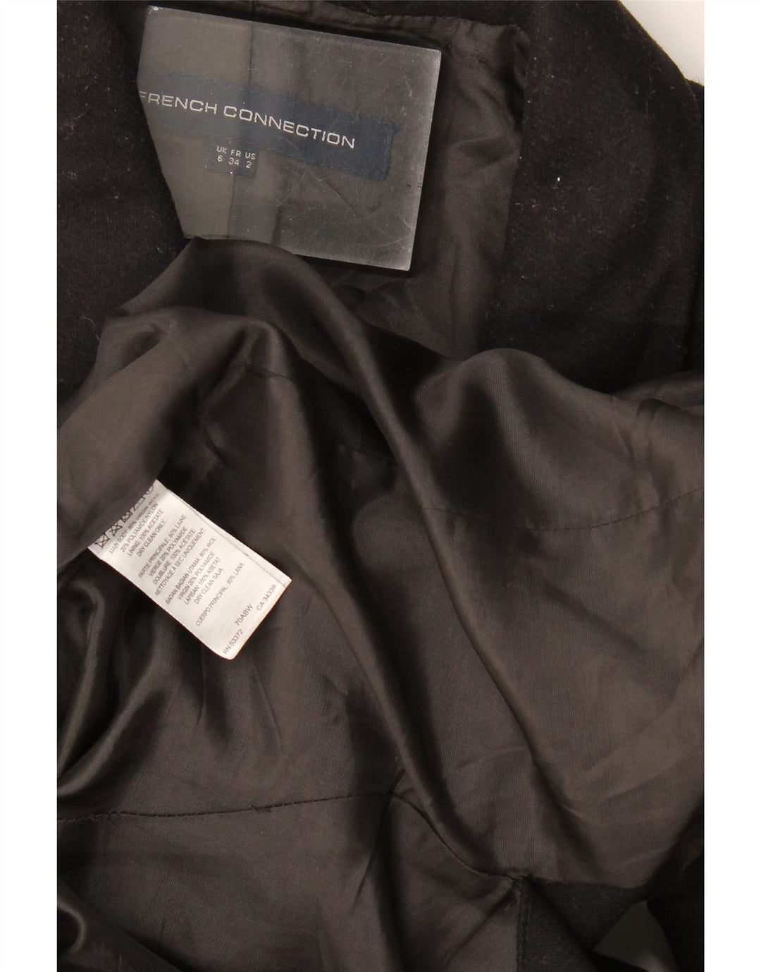 Jaqueta Blazer Longline Feminina Oversized French Connection Reino Unido 6 XS Preto