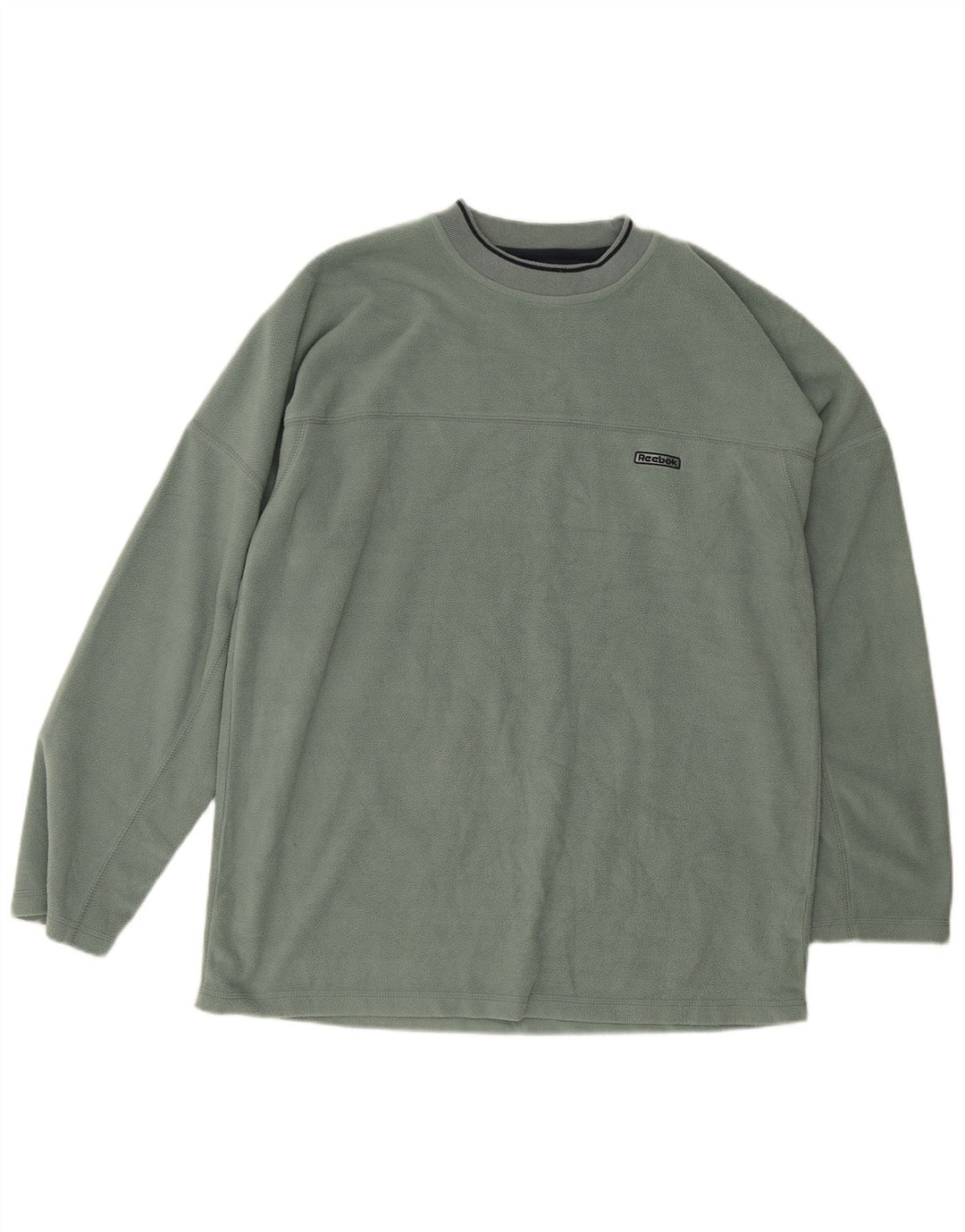 Reebok Mens Fleece Jumper UK 40 Poliéster Verde Médio