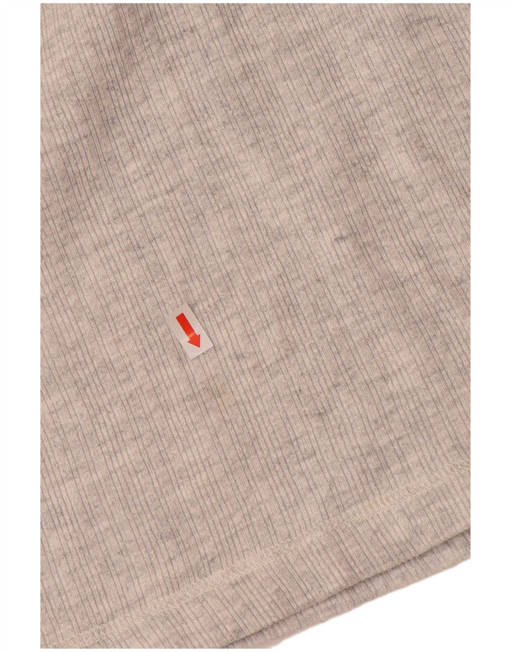 Suéter feminino VINTAGE com zíper e gola UK 18 XL cinza