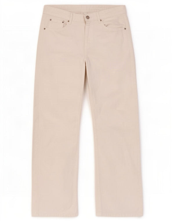 Jeans soltos femininos Massimo Dutti EU 38 pequeno W28 L31 branco