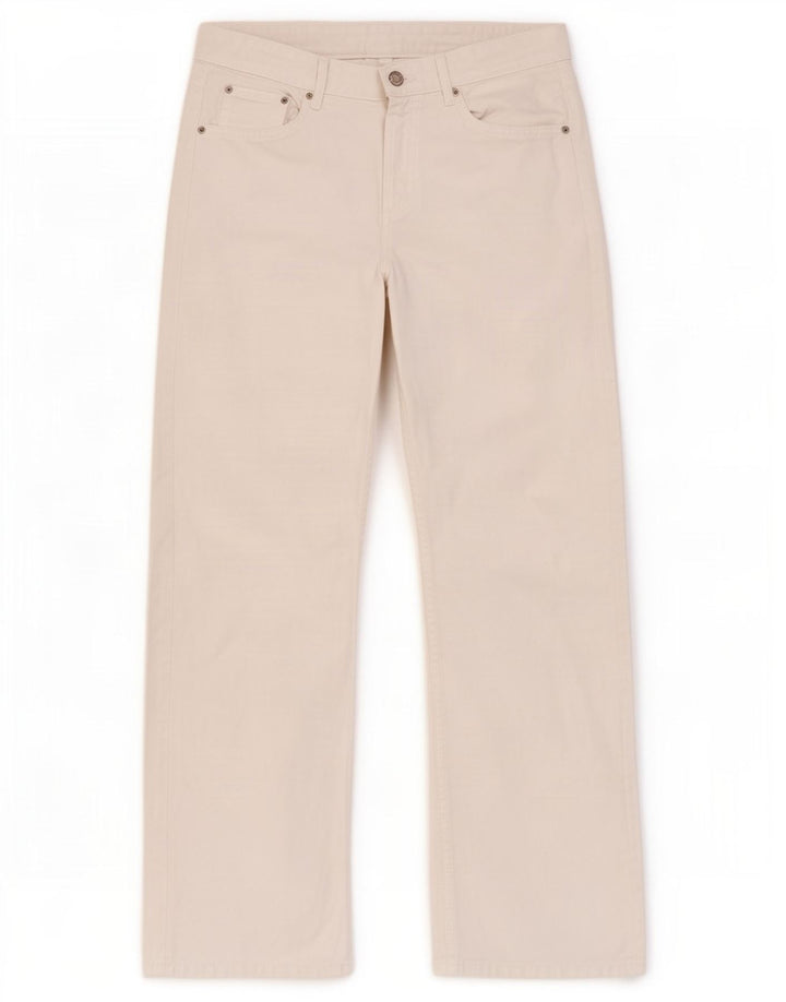 Jeans soltos femininos Massimo Dutti EU 38 pequeno W28 L31 branco
