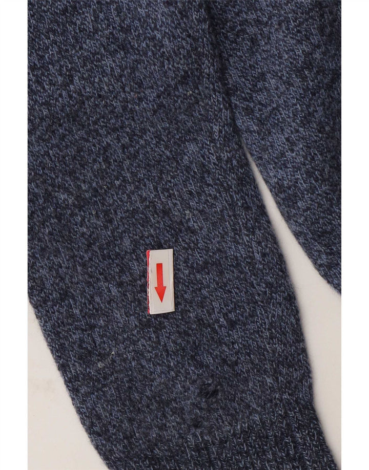 Jack Wills Suéter masculino com gola redonda, grande lã manchada azul