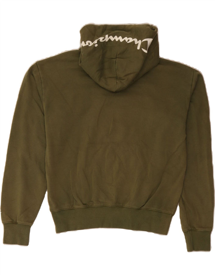 CHAMPION Womens Hoodie Jumper UK 16 Large Green Cotton Vintage Champion and Second-Hand Champion from Messina Hembry 
