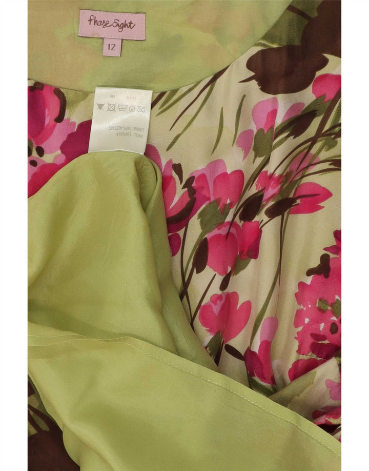 Vestido bainha feminino Phase Eight UK 12 médio floral multicolorido