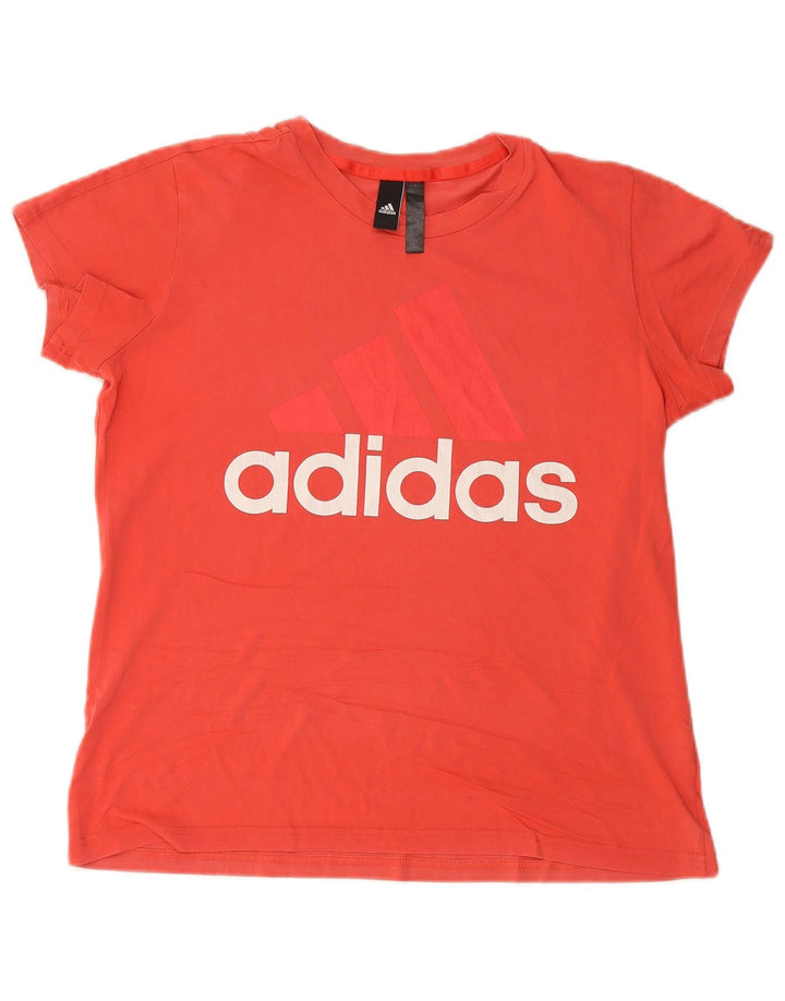 ADIDAS Womens Graphic T-Shirt Top UK 18 XL Vermelho Algodão