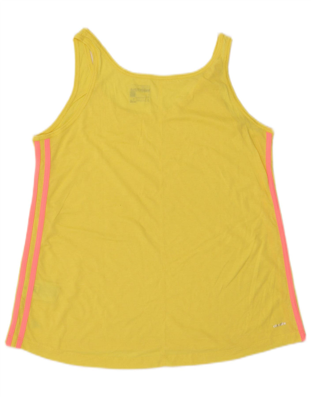 ADIDAS Womens Climalite Vest Top UK 16/18 Grande Amarelo Poliéster