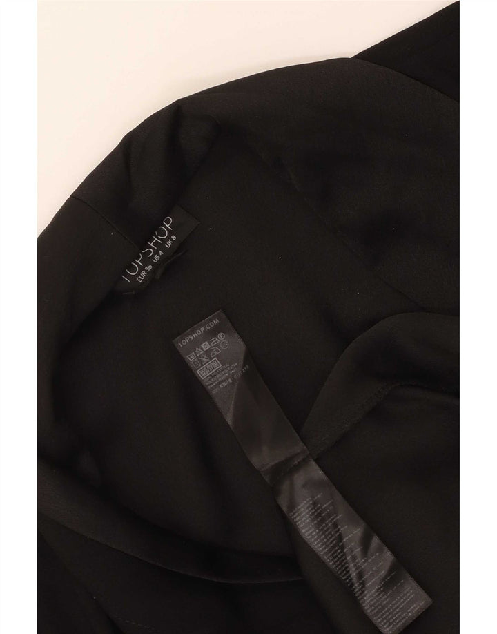 Vestido feminino Topshop UK 8 pequeno poliéster preto