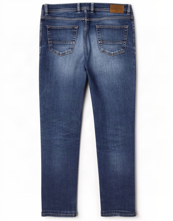 Bugatti Masculino Regular Straight Jeans W36 L32 Azul Algodão