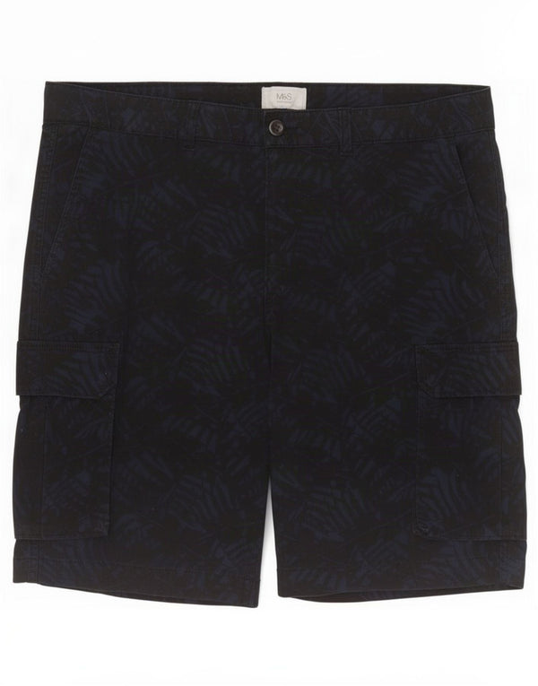 Shorts cargo masculino Marks & Spencer W38 XL azul marinho algodão floral