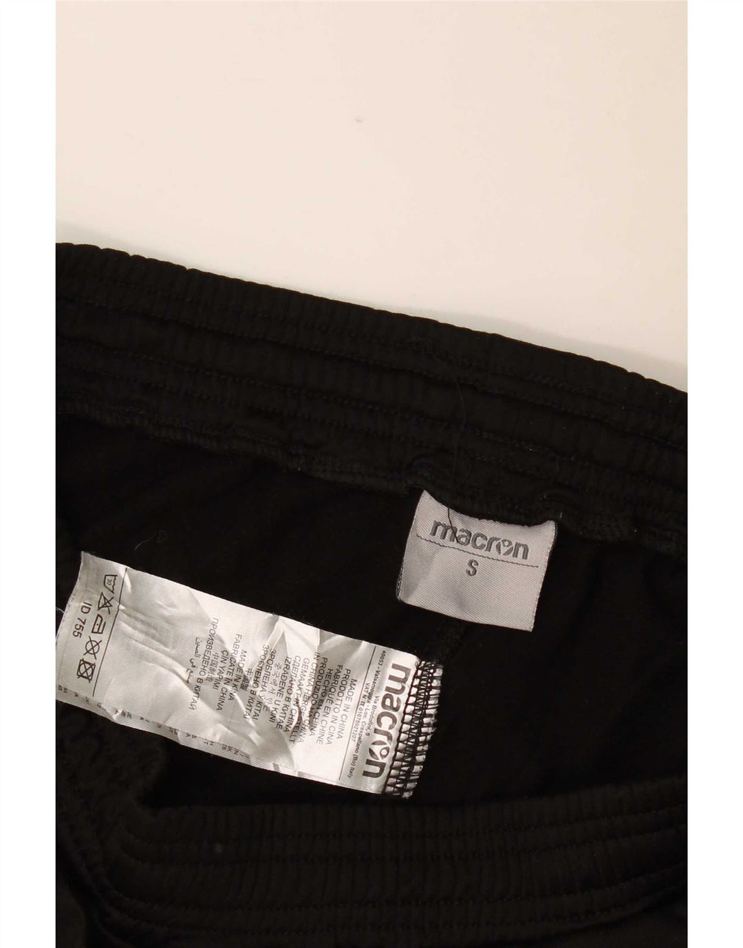 Macron Mens Graphic Tracksuit Calças Joggers Pequeno Poliéster Preto