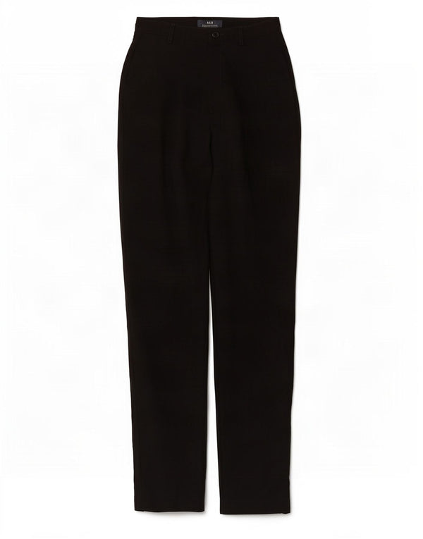 Calça feminina Zara de terno reto UE 38 pequena W28 L32 lã preta