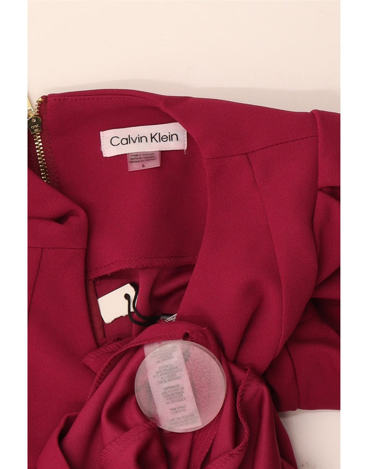 Vestido bainha feminino Calvin Klein EUA 6 pequeno poliéster rosa