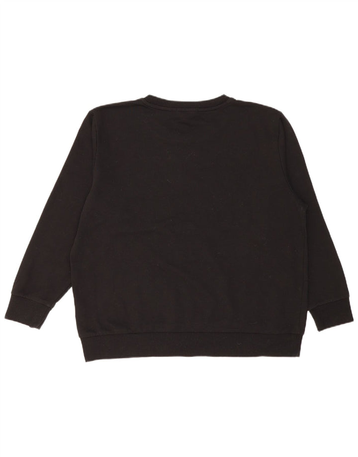 Suéter gráfico feminino DKNY UK 18 XL algodão preto