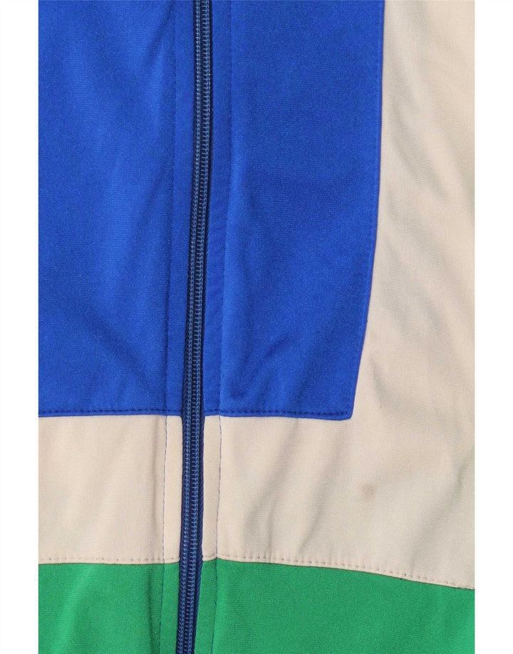 Jaqueta vintage masculina de agasalho pequeno azul colorido