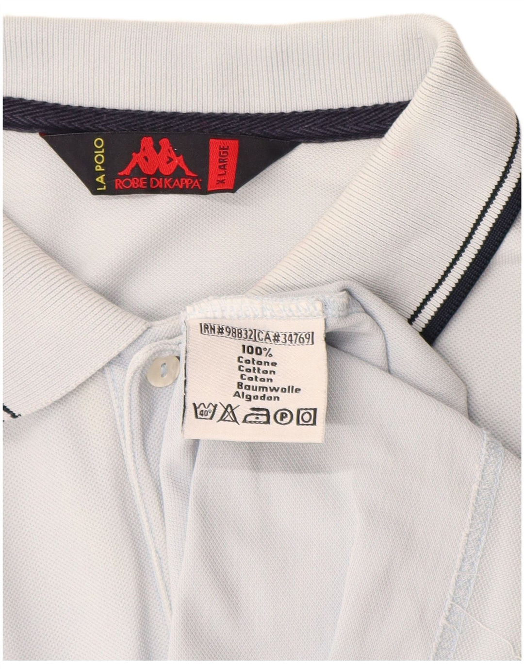 Camisa polo masculina Kappa XL algodão azul