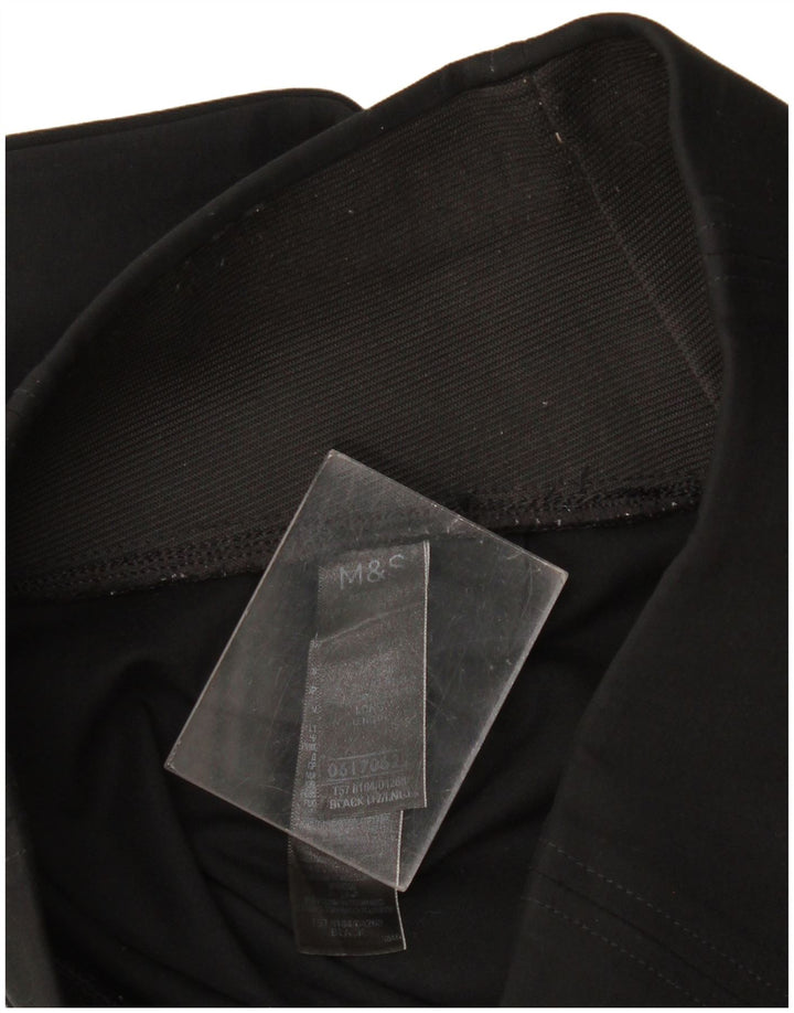 Leggings femininos Marks & Spencer Reino Unido 12 viscose preta média