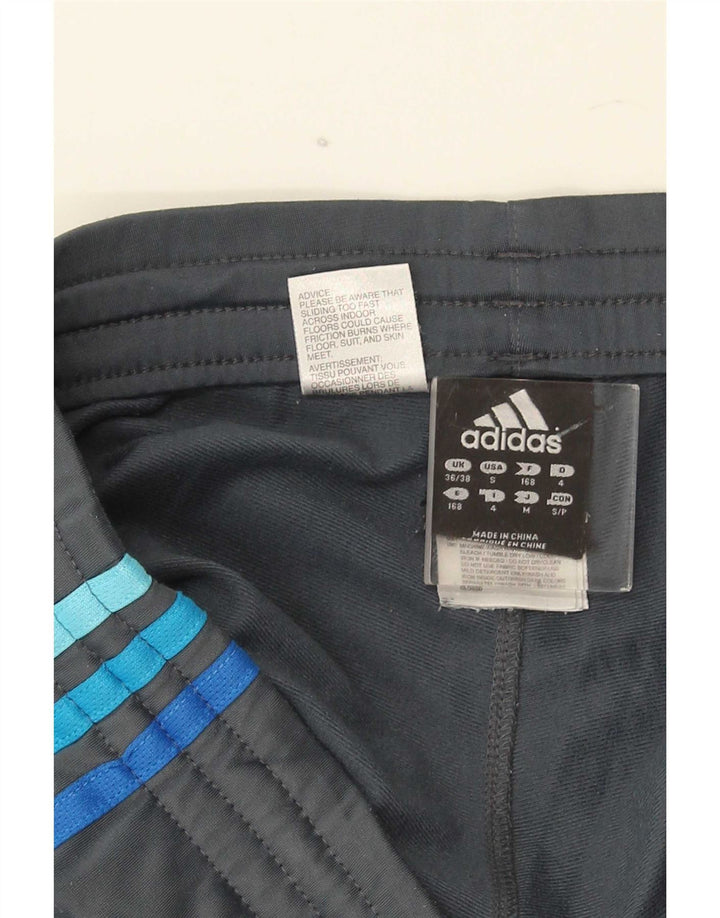 Calças de treino masculinas Adidas UK 36/38 poliéster cinza pequeno
