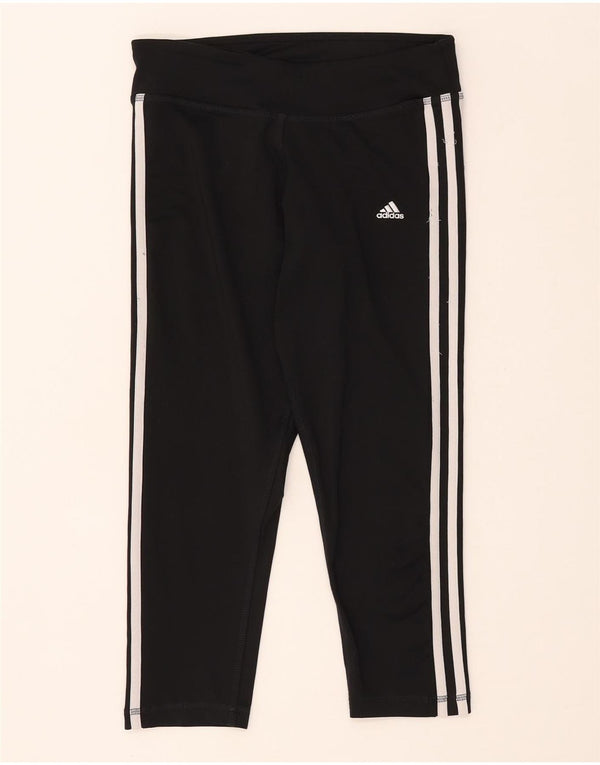 Adidas Womens Climalite Capri Leggings UK 8/10 Pequeno Poliéster Preto