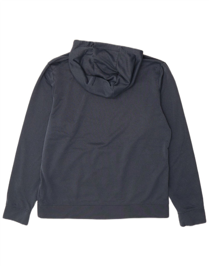 Suéter com capuz gráfico masculino The North Face grande poliéster azul marinho