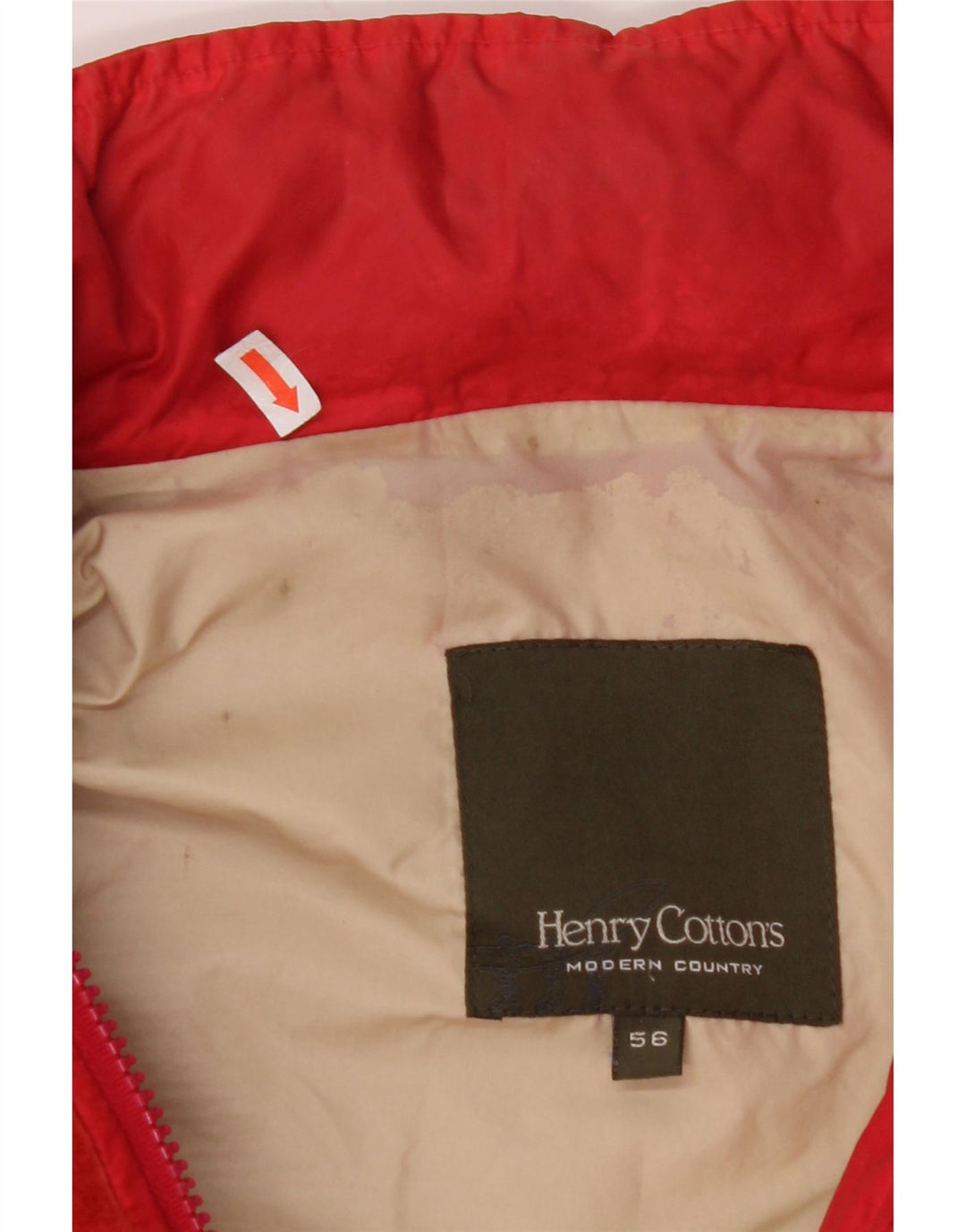 Jaqueta de chuva masculina com capuz HENRY COTTONS IT 56 3XL poliamida vermelha