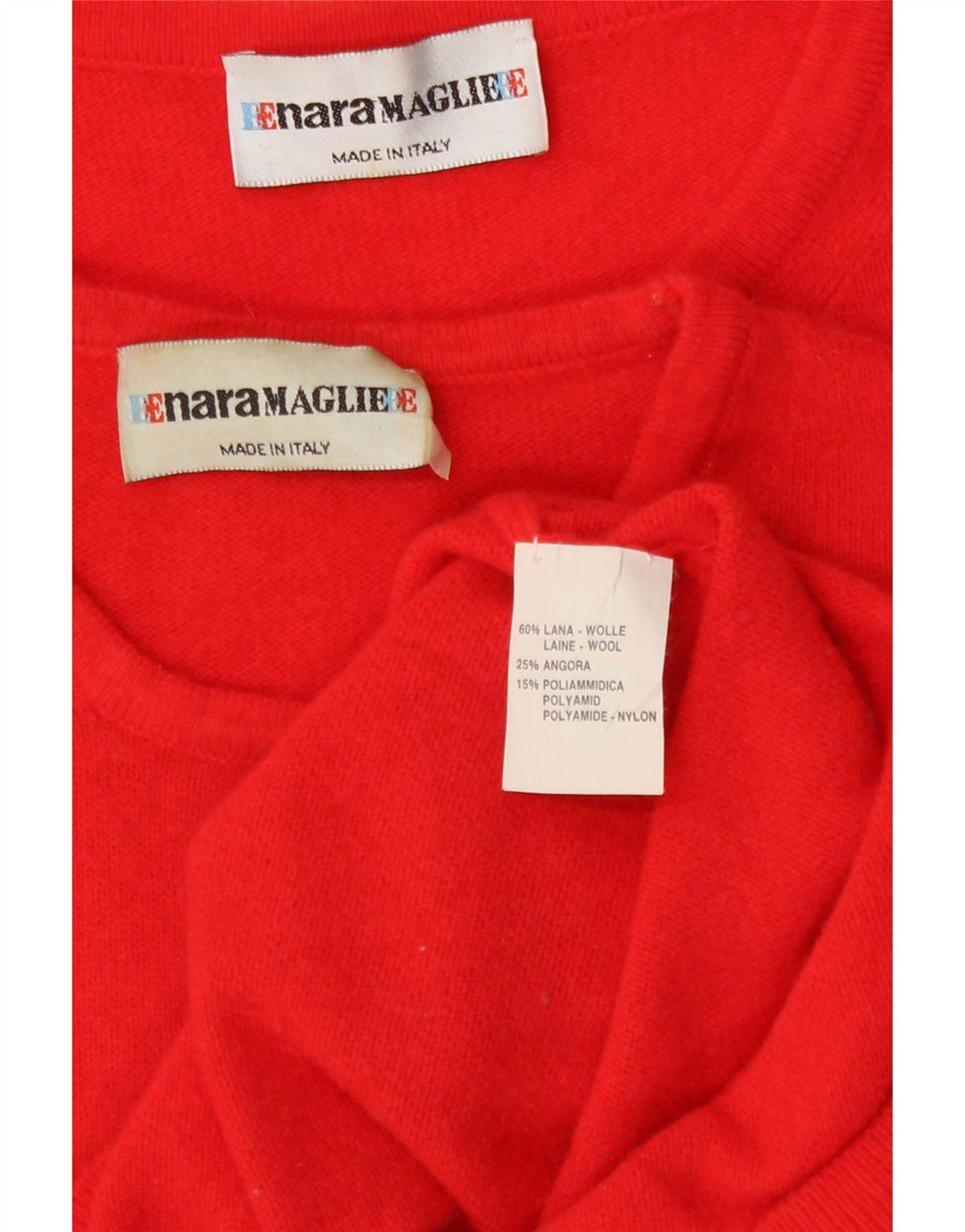 Conjunto feminino Enara Maglie de 2 peças UK 14 lã vermelha média