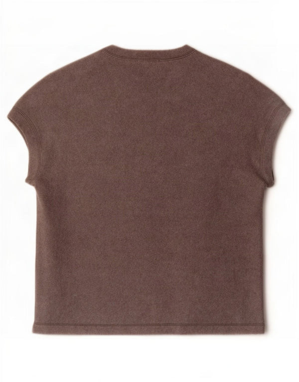 Camiseta feminina Zara UK 14 cinza médio acrílico
