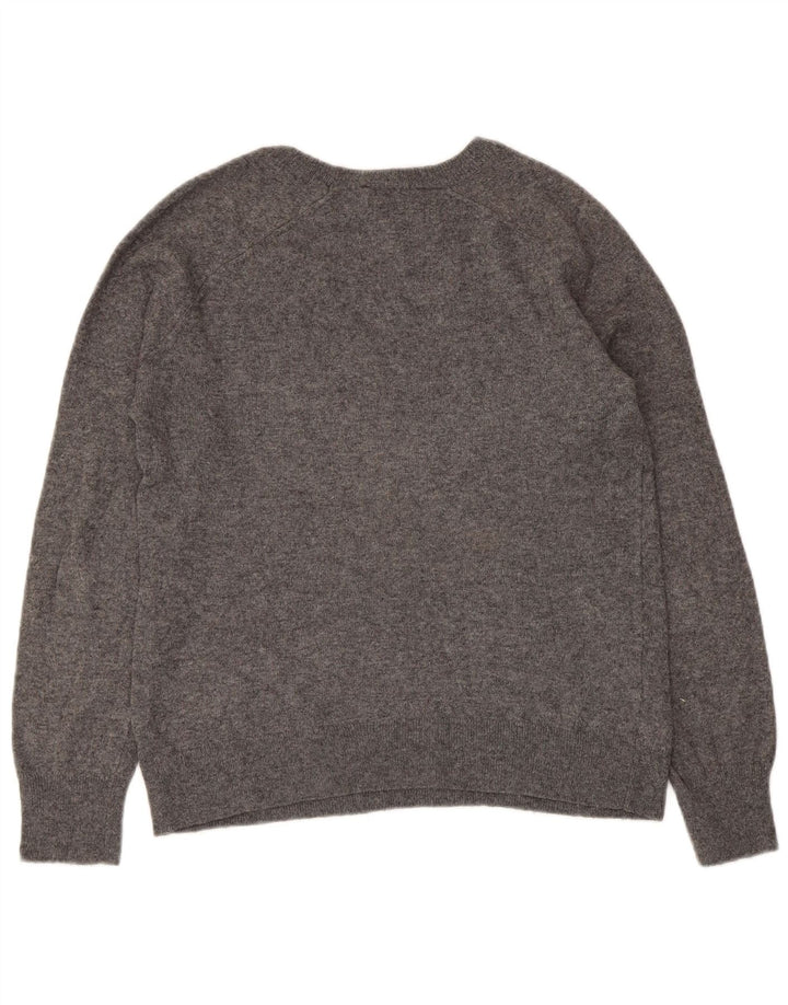 Suéter feminino ZARA com gola canoa Reino Unido 14 cinza médio