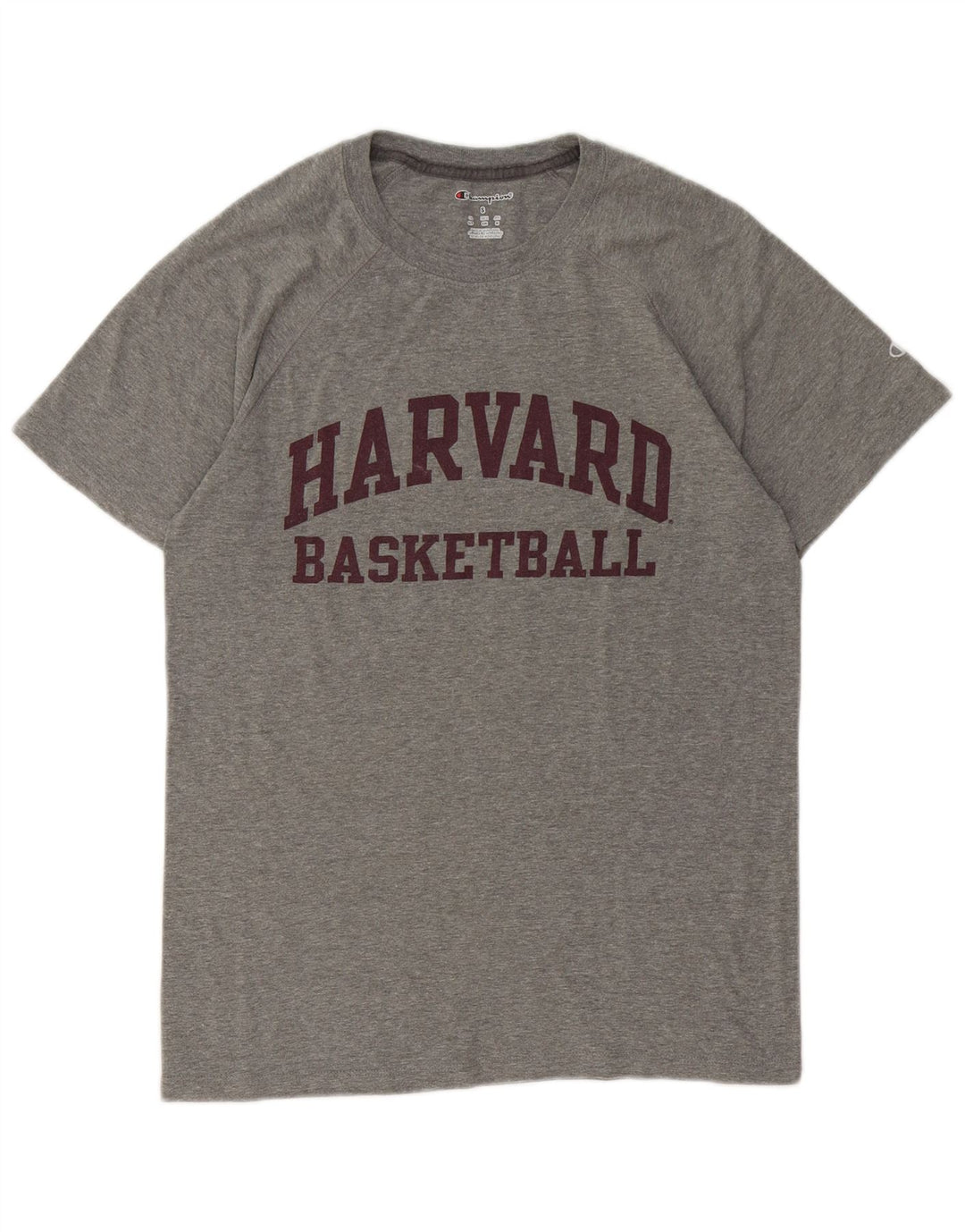 Camiseta masculina CHAMPION Harvard Graphic Top cinza médio manchado