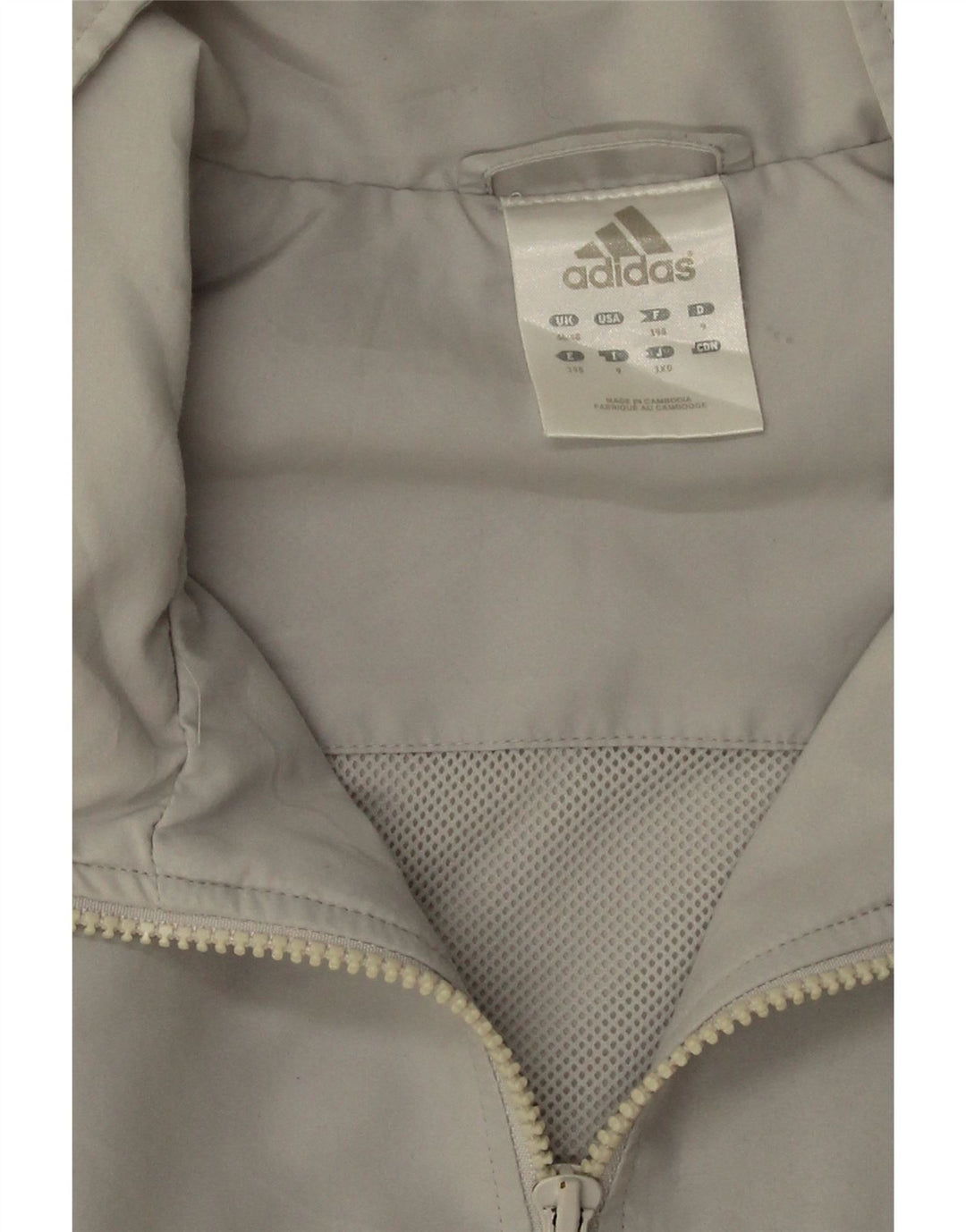Adidas Mens Tracksuit Top Jacket UK 46/48 XL Cinza Poliéster