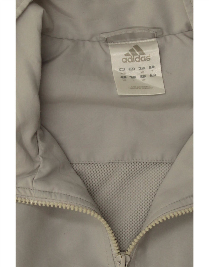 Adidas Mens Tracksuit Top Jacket UK 46/48 XL Cinza Poliéster