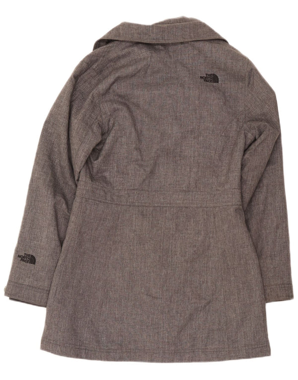 Casaco feminino The North Face com peito duplo Reino Unido 10 poliéster cinza pequeno