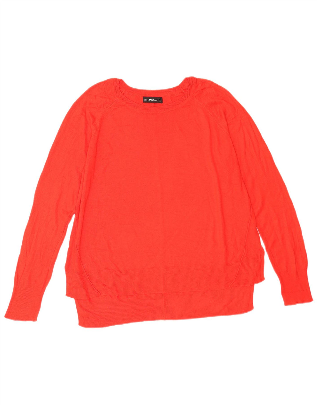 Suéter feminino Zara com gola canoa UK 14 vermelho médio