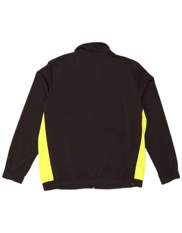 Puma Mens Graphic Tracksuit Top Jaqueta XL Preto Colorblock Poliéster