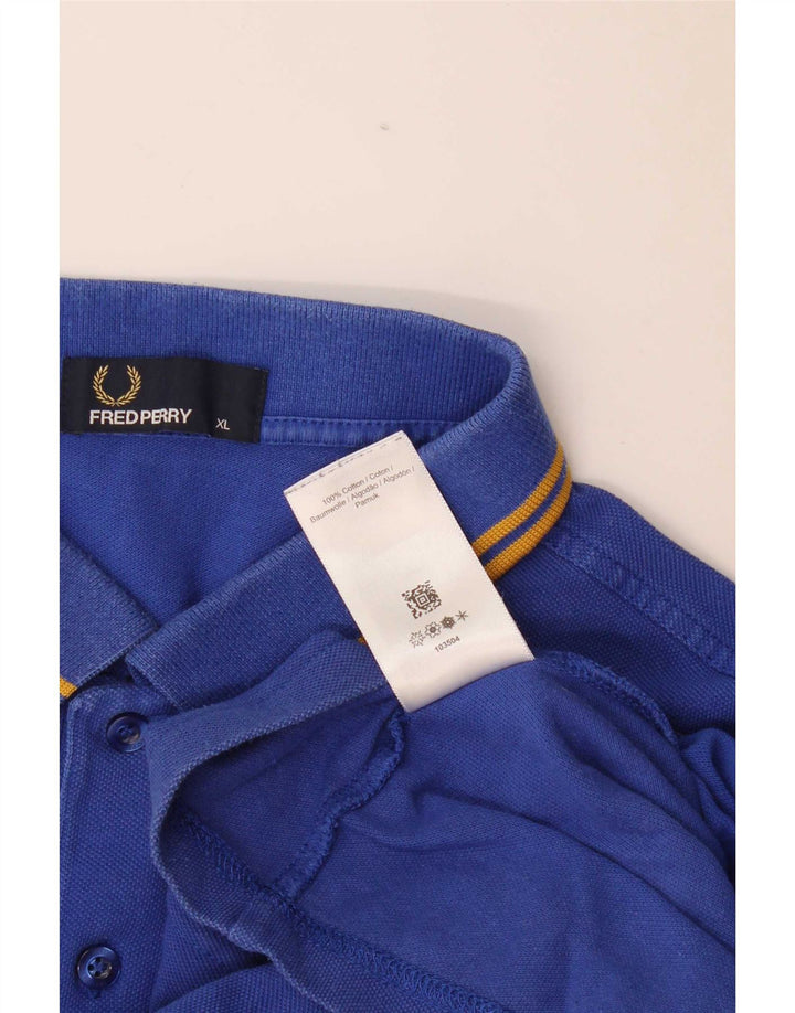 Camisa polo masculina Fred Perry XL algodão azul