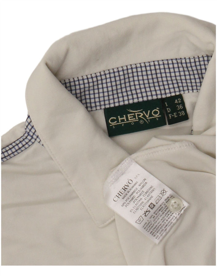 Camisa polo feminina Chervo IT 42 poliamida branca média