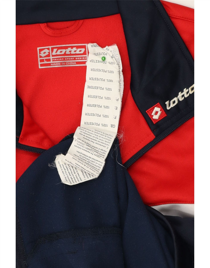 LOTTO Mens Treino Top Jaqueta Grande Azul Marinho Colourblock Poliéster