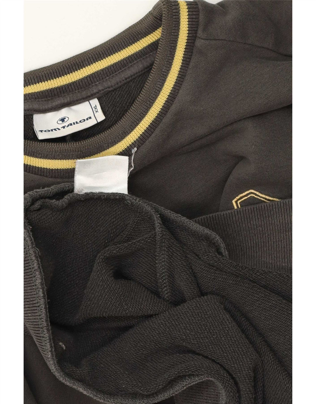 Tom Tailor Mens Graphic Moletom Jumper 2XL Algodão Cinza