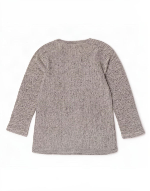 Top feminino Massimo Dutti manga 3/4 UK 6 XS cinza manchado