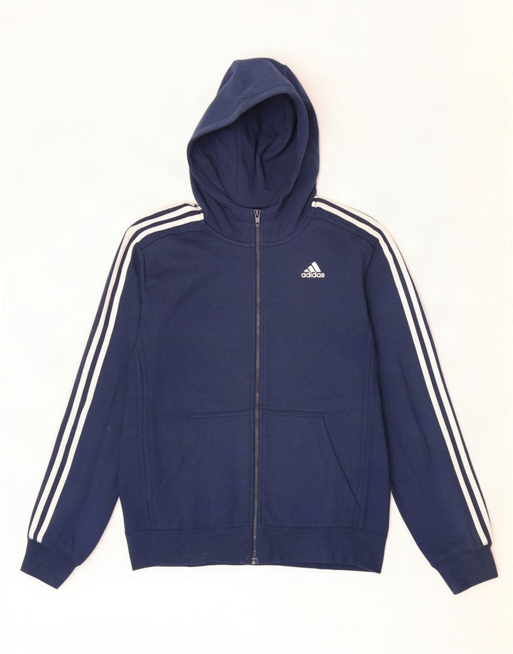 Adidas Mens Climalite Hoodie Jumper Médio Azul Marinho Poliéster