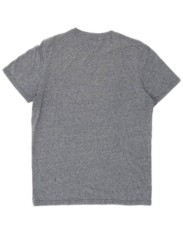 Camiseta gráfica masculina Jack & Jones Top médio azul manchado