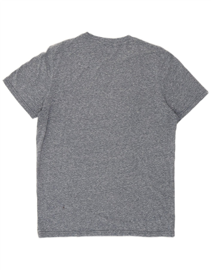 Camiseta gráfica masculina Jack & Jones Top médio azul manchado