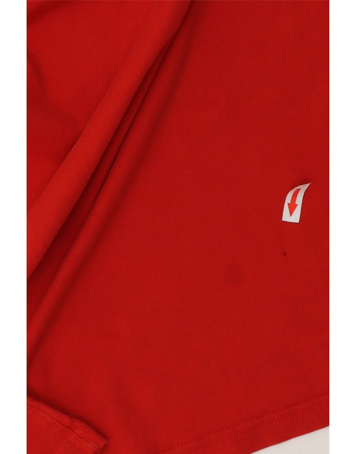 ADIDAS Mens Graphic T-Shirt Top Médio Algodão Vermelho