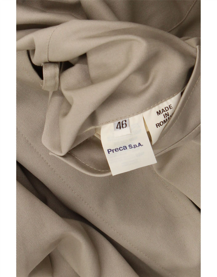 Sobretudo reversível feminino vintage EU 46 XL lã bege