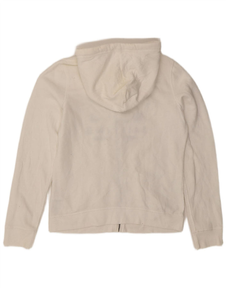 GILLY HICKS Suéter feminino com capuz e zíper gráfico Sydney Reino Unido 16 grande branco