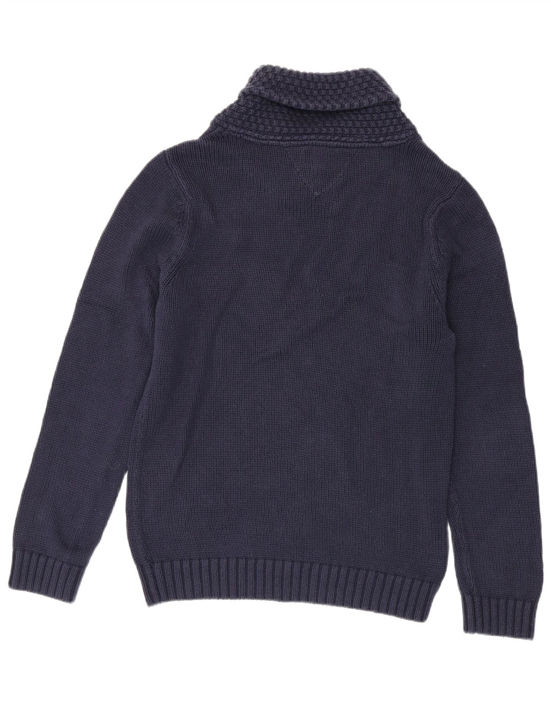 Suéter masculino Tommy Hilfiger com gola xale médio azul marinho