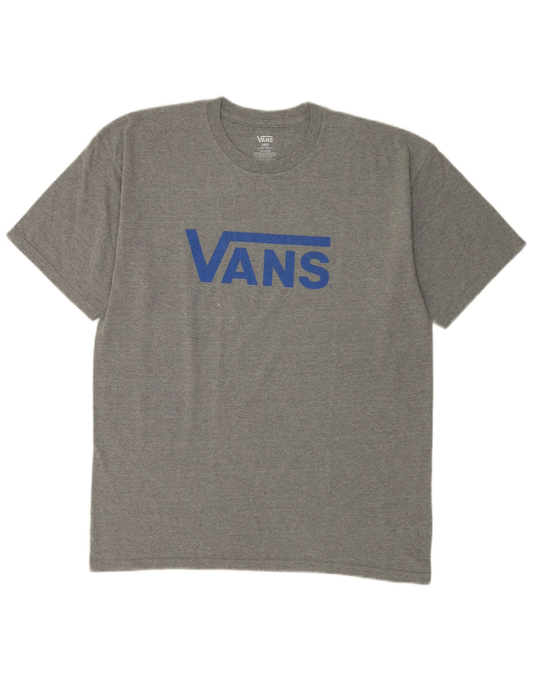 Camiseta Vans masculina gráfica grande algodão manchado cinza